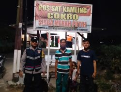 Sambang ke Pos Satkamling, Polsek Padang Hilir Sampaikan Pesan Kamtibmas