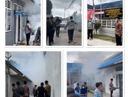 Cegah Penyakit Demam Berdarah, Rutan Tarutung Gandeng Puskesmas Hutabaginda Laksanakan Fogging di Area Rutan