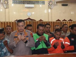 Polresta Deli Serdang Bersama Komunitas Ojol Gelar Sholat Ghaib Do’akan Pengemudi Ojol Alm Affan Kurniawan