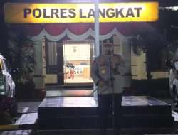 Polres Langkat Gencarkan Patroli Skala Besar bersama TNI dan Pemkab Langkat Jaga Situasi Kondusif.