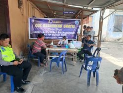 Satlantas Polres Tebing Tinggi Gelar Bakti Kesehatan Sambut HUT Lalu Lintas ke-70