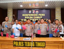 Konferensi Pers, Polres Tebing Tinggi Ungkap Kronologis Tawuran Maut
