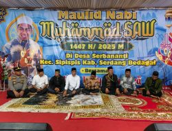 Pengamanan Polsek Sipispis Sukseskan Maulid Nabi Muhammad SAW di Serbananti