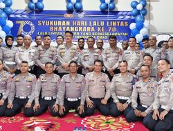 Hari Lalu Lintas Ke-70, Sat Lantas Polres Binjai Syukuran Bersama Anak Yatim
