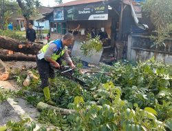 Apresiasi Masyarakat, Tindakan Polres Sergai Gerak Cepat Jaga Situasi Lalu Lintas Bersihkan Pohon Tumbang