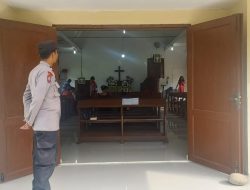 Ciptakan Rasa Aman dan Nyaman Beribadah, Polsek Sipispis Patroli di Gereja