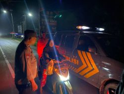 Personel Polsek Padang Tualang Patroli Malam Antisipasi Kejahatan Jalanan di jalan besar Padang Tualang dan jalan batang Serangan