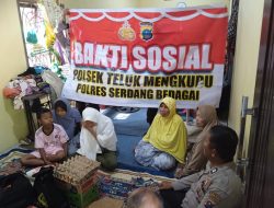 Polsek Teluk Mengkudu Gelar Trauma Healing dan Beri Santunan untuk Keluarga Nelayan Korban Tenggelam