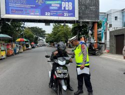 Sat Lantas Polres Tebing Tinggi Gelar Binluh dan Dikmas Lantas, Bagikan Brosur Pemutihan Pajak Kendaraan