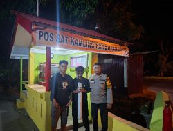 Bhabinkamtibmas Polsek Rambutan Cek Pos Satkamling Tanjung Marulak