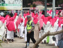 Sat Lantas Polres Serdang Bedagai Amankan dan Atur Arus Lalu Lintas pada Kegiatan Tabligh Akbar Muslimah Dambaan 2025