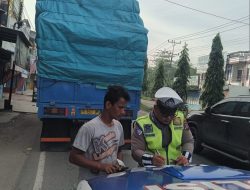 Polres Langkat Tertibkan Truk ODOL, Tegaskan Komitmen Jaga Keselamatan dan Ketertiban Lalu Lintas