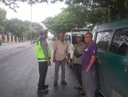 Sat Lantas Polres Tebing Tinggi Binluh dan Dikmas Lantas di Jalan Imam Bonjol