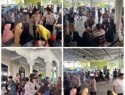 Polwan Polres Langkat Gelar Trauma Healing bagi Korban Banjir di Desa Pantai Gemi