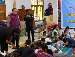Polri Hadirkan Keceriaan Anak-Anak Korban Bencana Lewat Trauma Healing di Taput