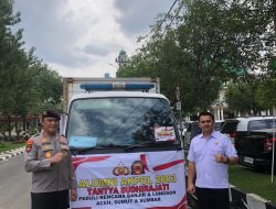 “Polda Sumut Salurkan Bantuan Sembako dan Air Bersih dari Alumni Akpol 2003 untuk Warga Terdampak di Langkat”