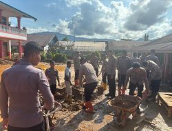 Sekolah Terdampak Bencana Dibersihkan, Polda Sumut Fokus Pulihkan Dunia Pendidikan