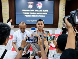 Kapolres Tebing Tinggi Pimpin Pemusnahan Barang Bukti Sabu 1 Kilogram