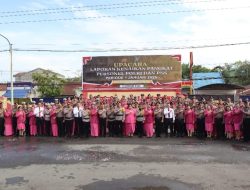 Polresta Deli Serdang Gelar Upacara Kenaikan Pangkat 88 Personelnya