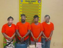 Bongkar Jaringan Sabu di Kampung Baru, Polda Sumut Amankan 4 Pelaku dan 1 Kg Narkotika