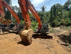 Polda Sumut Sita 14 Eskavator di Tambang Emas Ilegal Madina, 7 Orang Ditangkap