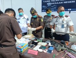 Polres Palas Hadiri dan Amankan Pemusnahan Barang Bukti di Kejari Palas.