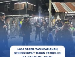 Jaga Stabilitas Keamanan, Brimob Sumut Turun Patroli di Kawasan Belawan