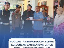 Solidaritas Brimob Polda Sumut: Kunjungan dan Bantuan untuk Rekan yang Sakit Menahun