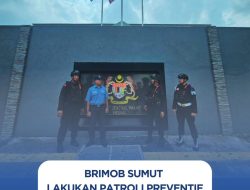 Brimob Sumut Lakukan Patroli Preventif di Kantor Konsulat Asing di Kota Medan