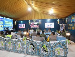 Kapolda Sumut Dampingi Kapolri Pimpin Pemantauan Nasional Malam Takbiran dari Medan