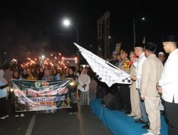 Pj. Sekda Provinsi Sumut bersama Bupati, Kapolres Sergai serta Forkopimda Laksanakan Pelepasan Pawai Takbiran