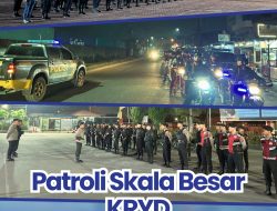 Patroli Skala Besar KRYD, Batalyon A Pelopor Satuan Brimob Polda Sumut Hadir Jaga Kondusifitas Belawan