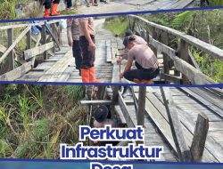 Sinergi dan Bakti: Kapolsek Kotarih Pimpin Langsung Perbaikan Jembatan Penghubung Antar Kabupaten.*