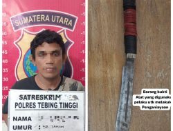 Hitungan Jam, Sat Reskrim Polres Tebing Tinggi Ringkus Pelaku Pembacokan di Bengkel