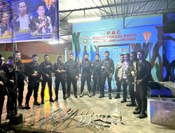 Patroli Skala Besar Brimob Polda Sumut Sisir Belawan, Sajam hingga Miras Diamankan