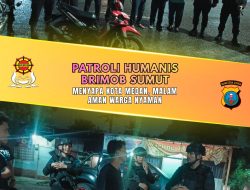 Patroli Humanis Brimob Sumut Menyapa Kota Medan, Malam Aman Warga Nyaman