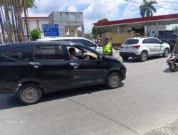 Antisipasi Antrean BBM, Sat Lantas Polres Tebing Tinggi Atur Lalu Lintas di SPBU