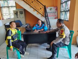 Polsek Padang Hilir Sampaikan Pesan Kamtibmas Saat Sambang di Tambangan