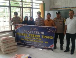 Bakti Religi, Polres Tebing Tinggi Salurkan Bantuan Semen untuk Pembangunan Mushala di Sipispis