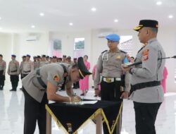 Kapolres Serdang Bedagai Pimpin Sertijab Kasat Polairud Polres Serdang bedagai