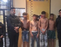 Respon Call Center 110, Tim Macan Polres Pelabuhan Belawan Amankan Empat Remaja Pelaku Tawuran