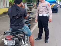 Himbauan Tertib Lalu Lintas Disampaikan Personel Satlantas Polres Langkat Dan Pengaturan Lalu Lintas Pagi