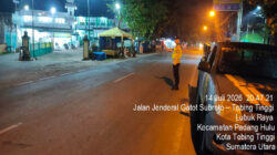 Cegah Gangguan Kamtibmas, Polres Tebing Tinggi Patroli Blue Light di Ruas Jalan Utama