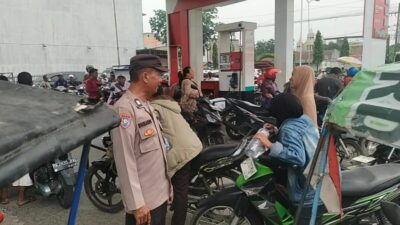 Antrean Pengisian BBM Mengular, Polresta Deli Serdang Lakukan Pengamanan dan Pengaturan Jalur Disetiap SPBU