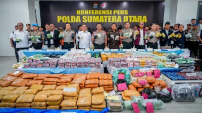 Polda Sumut Ungkap 3.865 Kasus Narkoba dalam Enam Bulan, Sita 5,3 Ton Barang Bukti