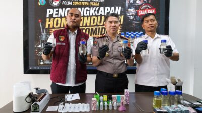 Polda Sumut Bongkar Home Industri Vape Mengandung Etomidate, Bahan Baku Diduga Dipasok dari Kamboja