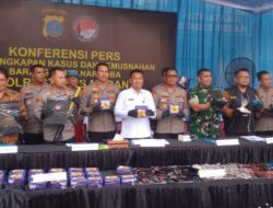 Polrestabes Medan Musnahkan Barang Bukti Narkotika dan Barang Ilegal