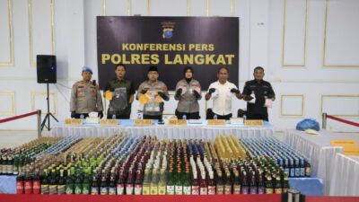 Dalam Kurun Waktu Satu Bulan, Kapolres Langkat Rilis Pengungkapan Kasus Narkotika, Tindak Pidana Kriminal, dan Kekerasan Seksual terhadap Anak