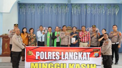 Polres Langkat Gelar Minggu Kasih, Ajak Jemaat GKI Bersama Jaga Kamtibmas dan Waspadai Kejahatan Siber