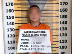 Tindak Lanjut Dumas, Satresnarkoba Polres Tebing Tinggi Amankan Pria Bawa Sabu